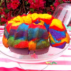 Food coloring cake