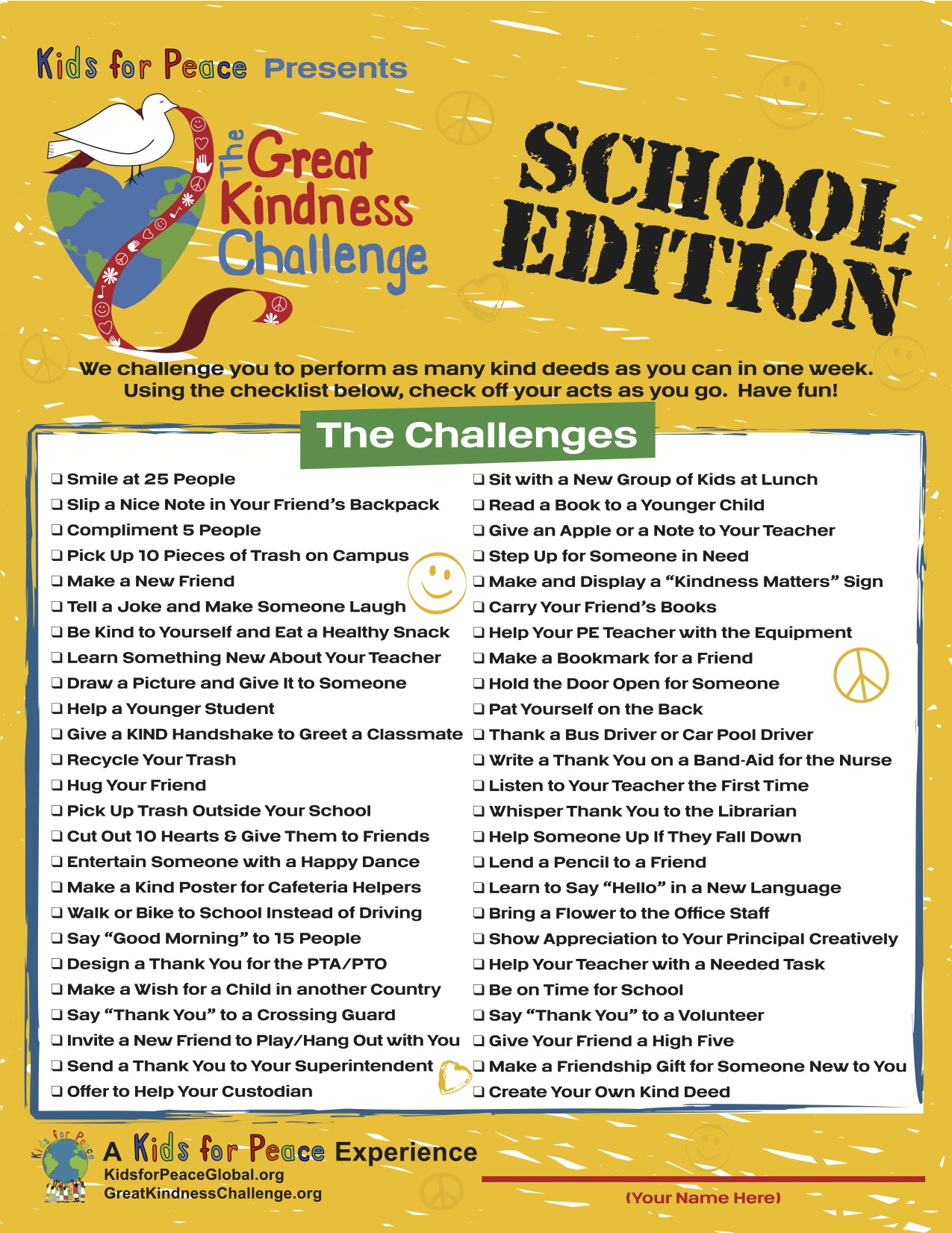 Students All Over the Country are Making Room for Extra Kindness This Week The Great Kindness